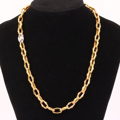 Vintage 18ct Gold 18 Inch Roberto Coin Diamond Clasp Italian Link Necklace