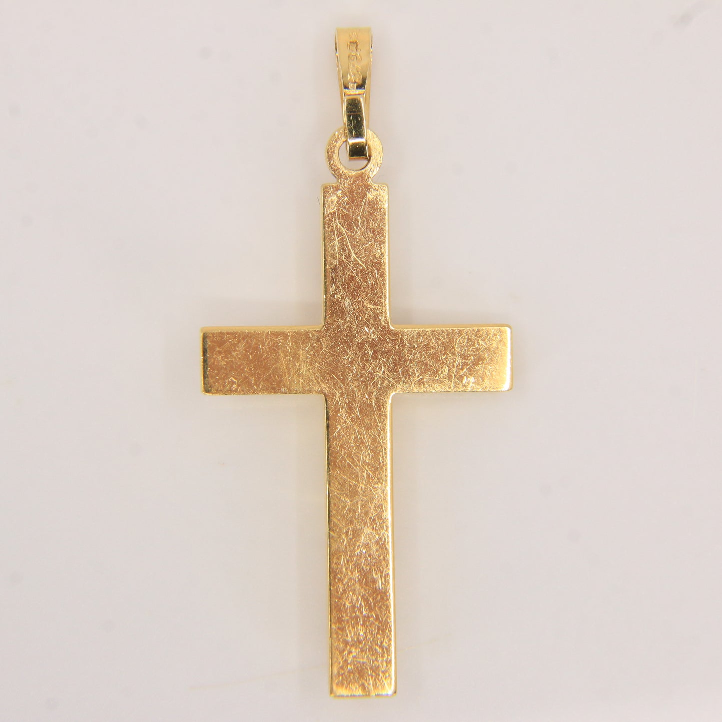 Vintage 9ct Yellow Gold Italian Crucifix Cross Pendant Hallmarked Christian Gift