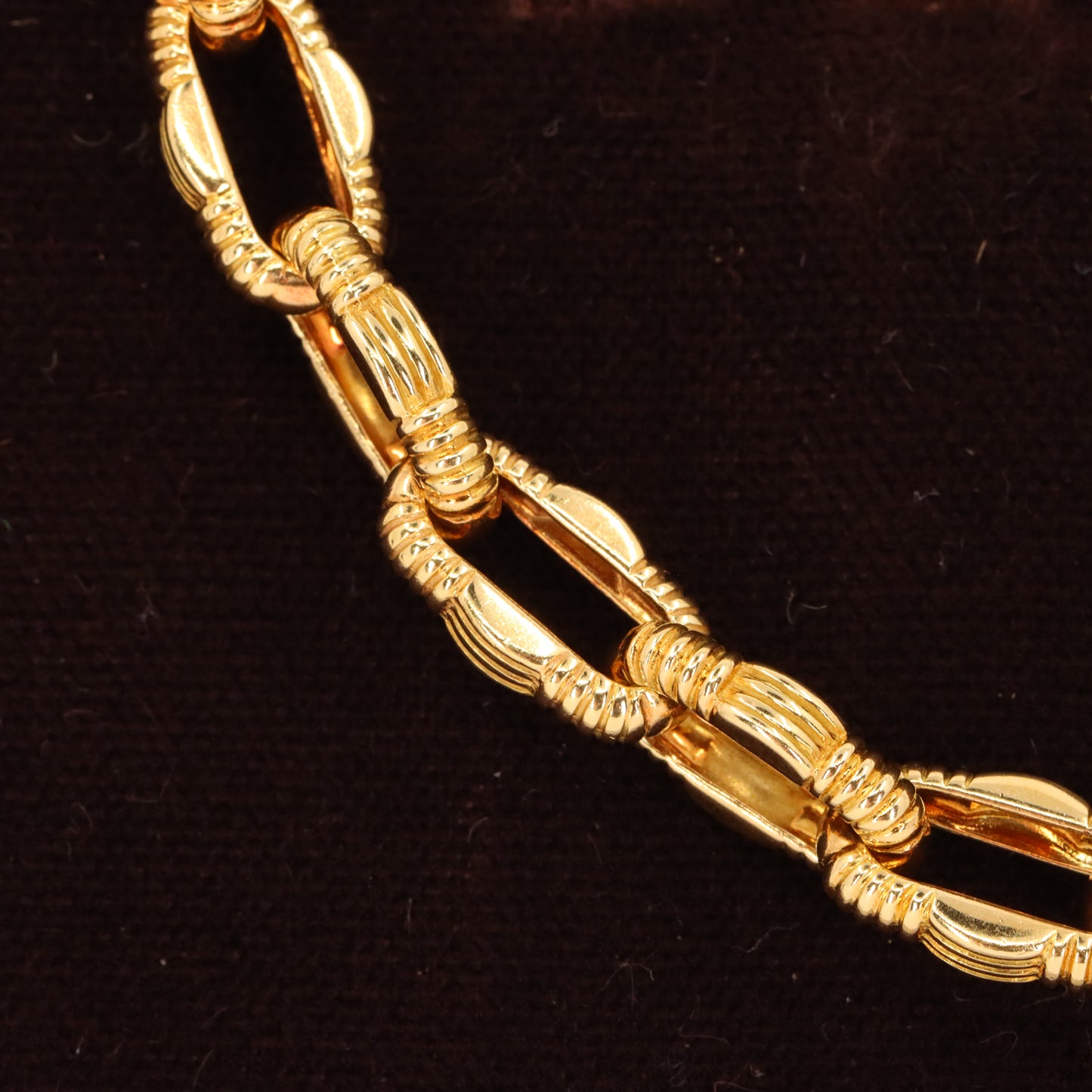 Vintage 18ct Gold 18 Inch Roberto Coin Diamond Clasp Italian Link Necklace