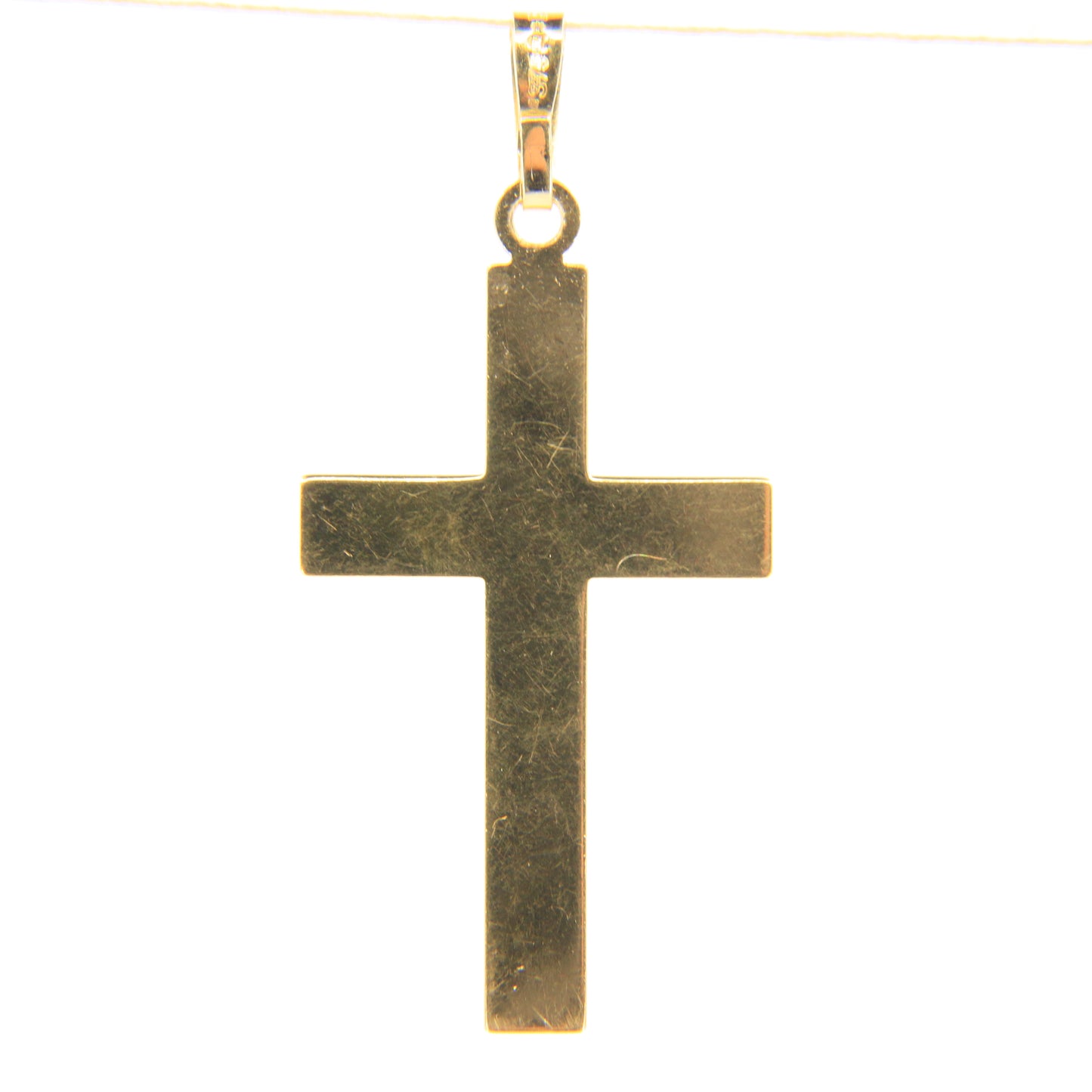 Vintage 9ct Yellow Gold Italian Crucifix Cross Pendant Hallmarked Christian Gift