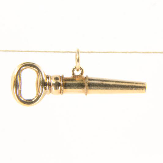 Antique 9ct Yellow Gold Swivel Watch Key Pendant Fob Pocket Watch Charm Gift