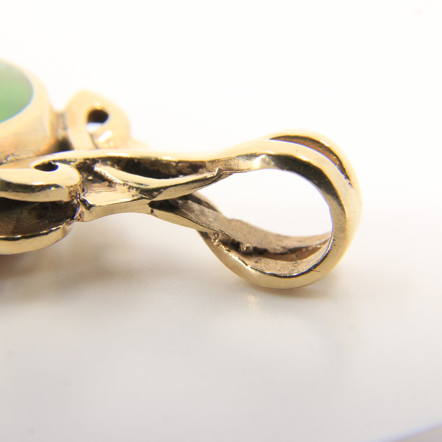 Vintage 9ct Gold Hallmarked 2000 Large Celtic Knot Agate Set Pendant Gift