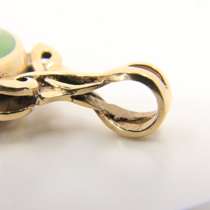 Vintage 9ct Gold Hallmarked 2000 Large Celtic Knot Agate Set Pendant Gift