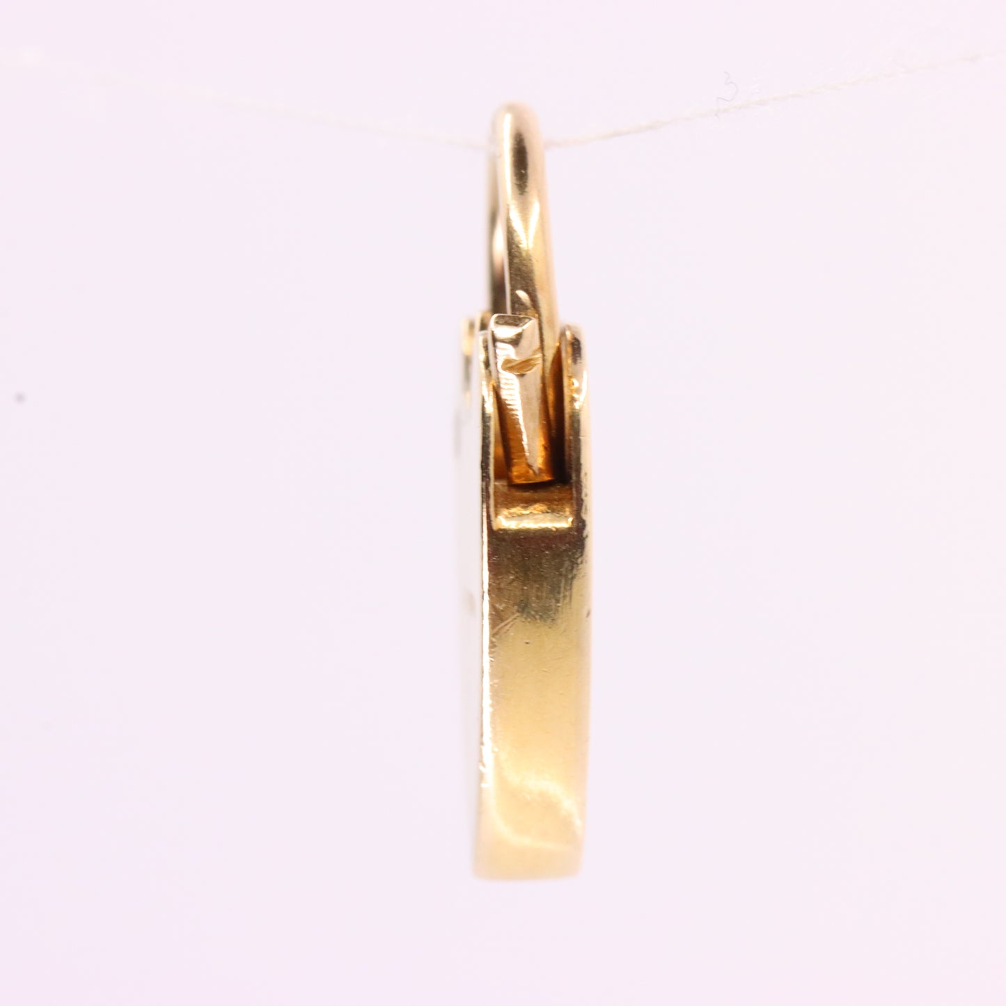 Vintage Jensen 9ct Rose Gold Hallmarked Heart Padlock Charm Pendant Love Gift