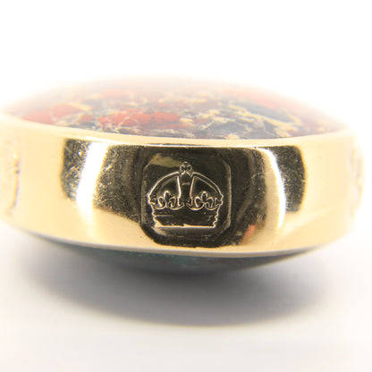 Vintage 9ct Gold Hallmarked 1995 Malachite & Blue John Agate Large Pendant Gift