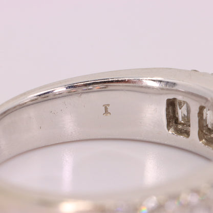 Vintage 18ct Hallmarked White Gold Baguette Diamond Half Eternity Ring Boxed Gift