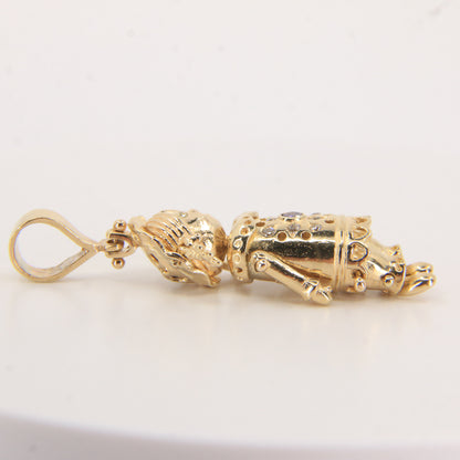 Vintage 9ct Gold Hallmarked Ragdoll Pendant Charm Yellow Gold Articulated Doll