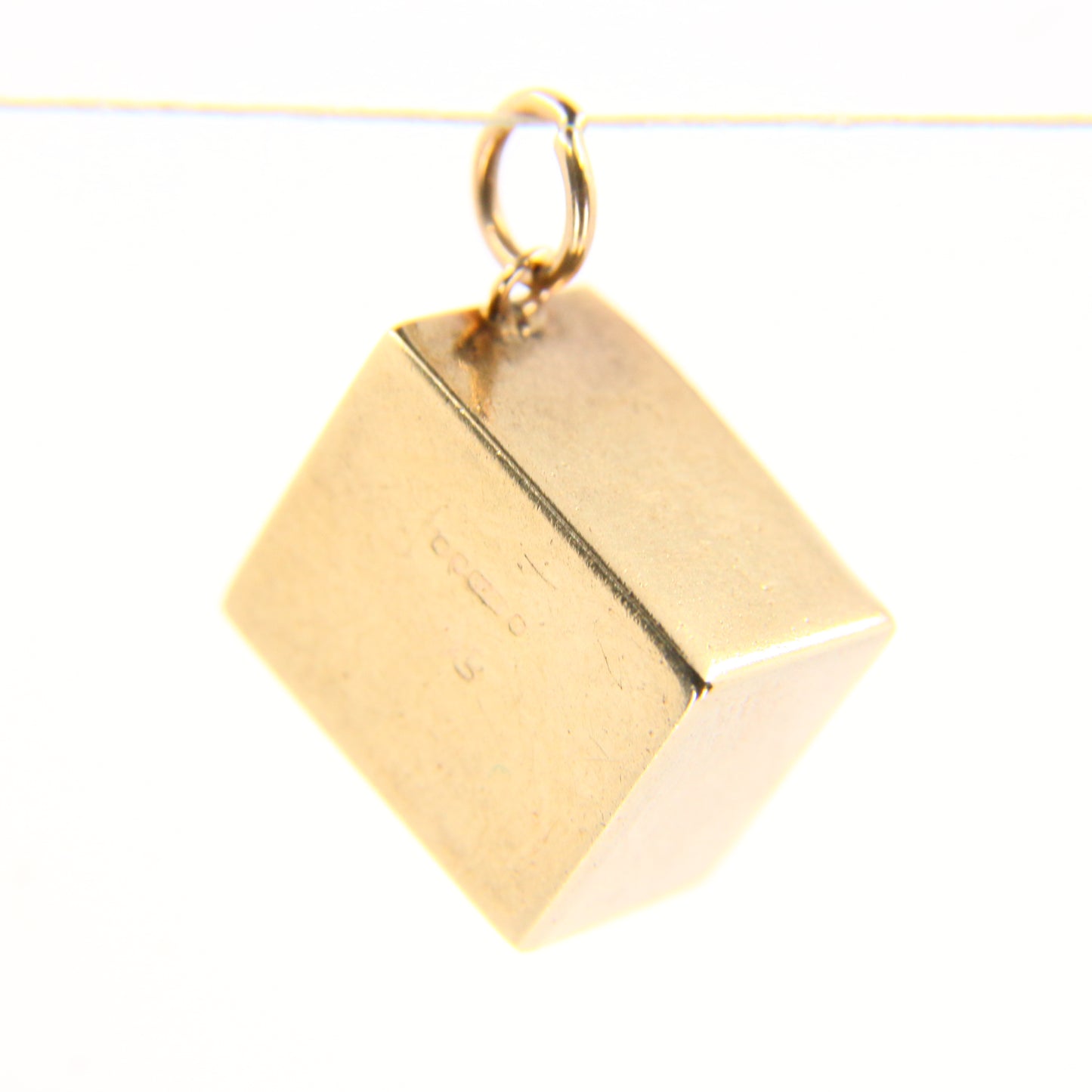 Vintage 9ct Ten Bob Emergency Break Glass Gold Charm Hallmarked Yellow Gold 10 Shilling Pendant