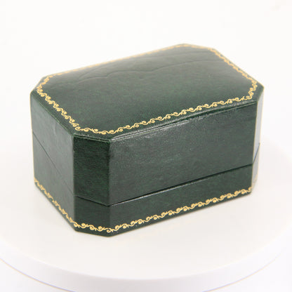 Vintage 18K Two Tone Italian Twist Hoop Earrings Textured Gold Boxed Gift