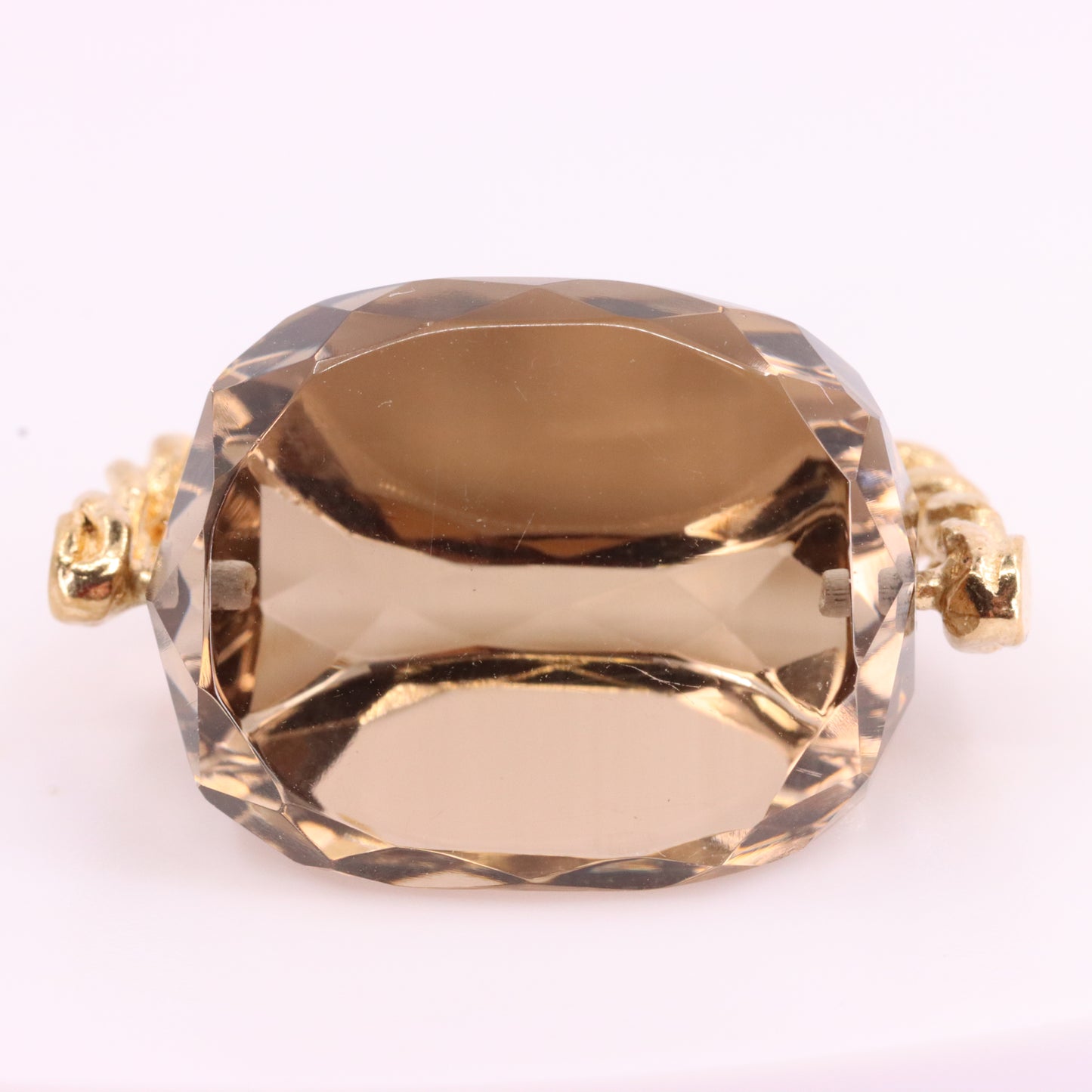 Vintage 9ct Hallmarked Yellow Gold Citrine Spinner Pendant Drop Fob Charm Gift