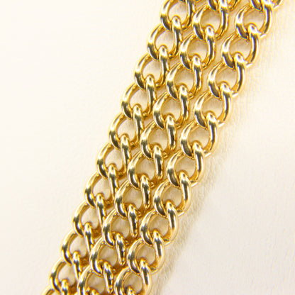 Vintage 9 Carat Muff Guard Watch Chain Necklace Yellow Gold Hallmarked