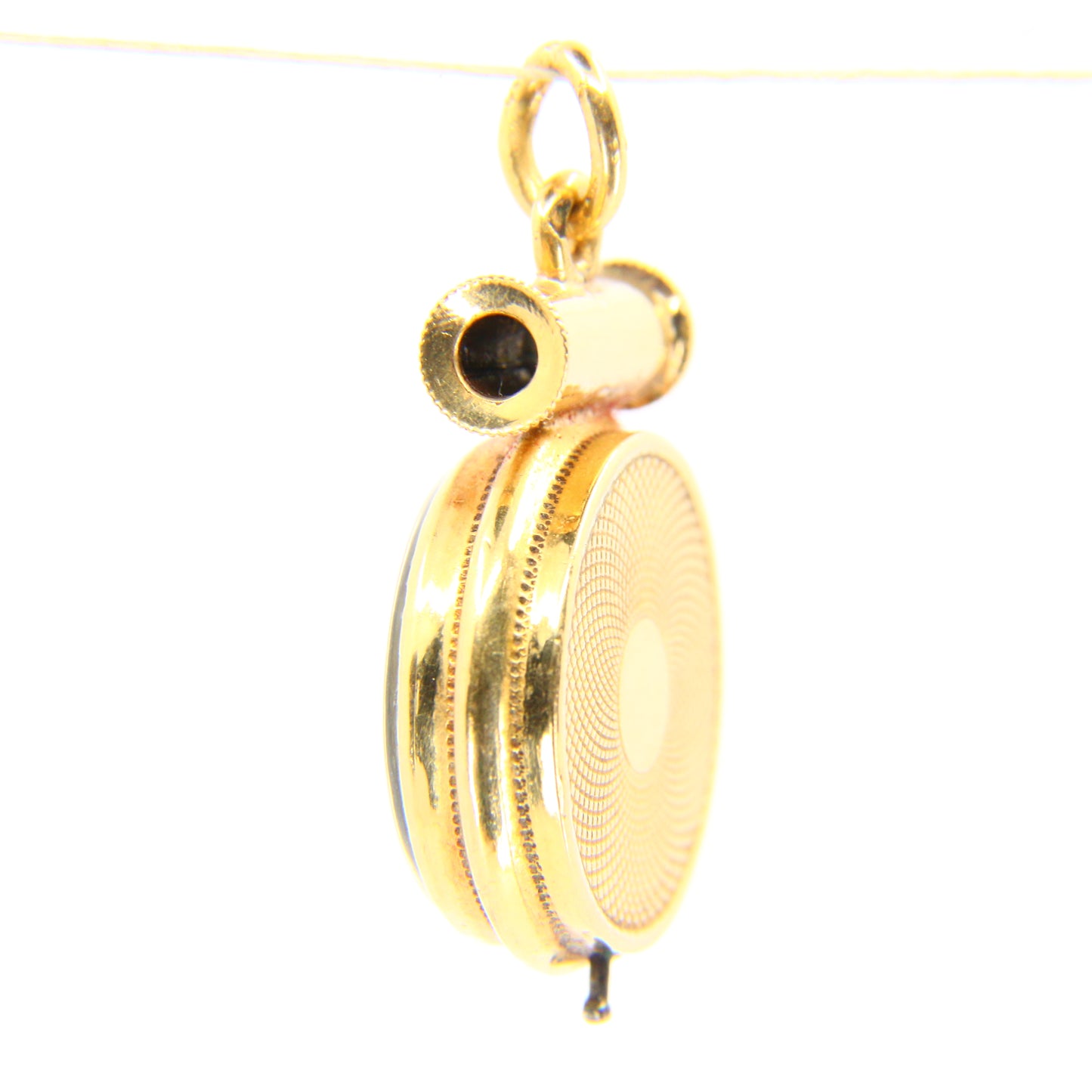 Vintage 18ct Spinning Dice Roulette Wheel Charm Yellow Gold 18K Lucky Pendant