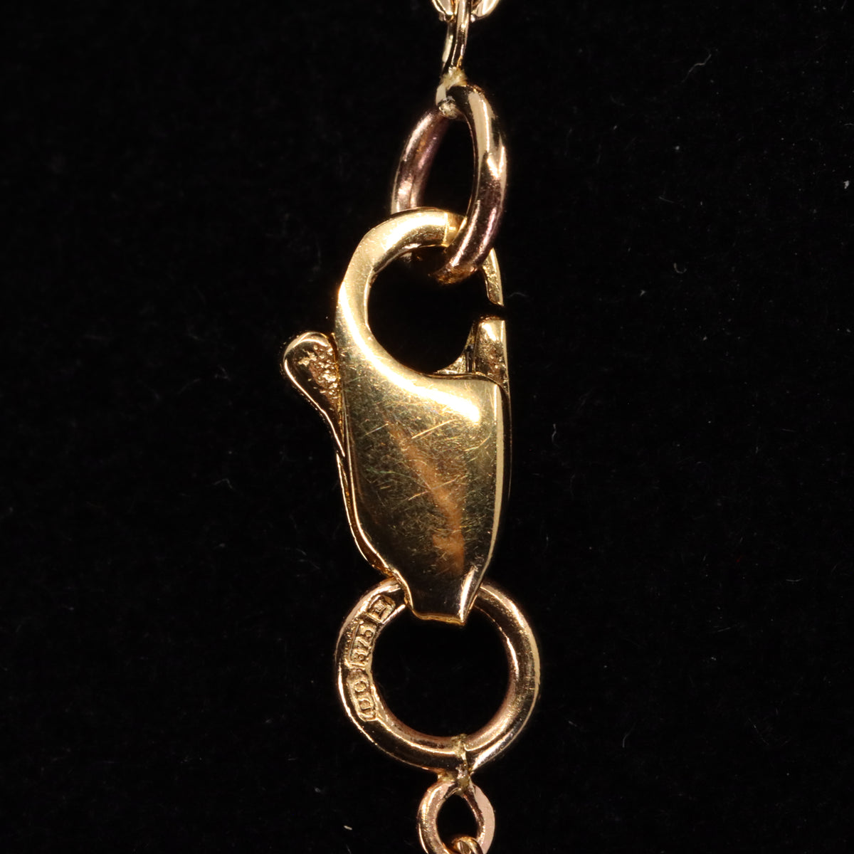 Vintage 9ct Hallmarked Tri Tone Gold Filigree Butterfly Pendant Necklace 17 Inch