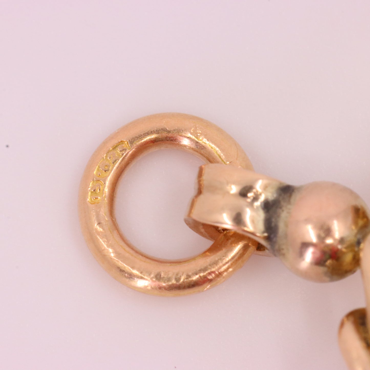 Antique 9ct Hallmarked Yellow Gold Citrine Spinner Pendant Drop Fob Charm Gift