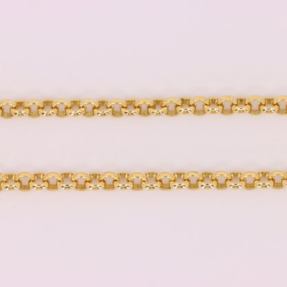 Vintage 18ct Yellow Gold Rolo Chain Necklace 16.5 Inch Belcher Link Boxed Gift