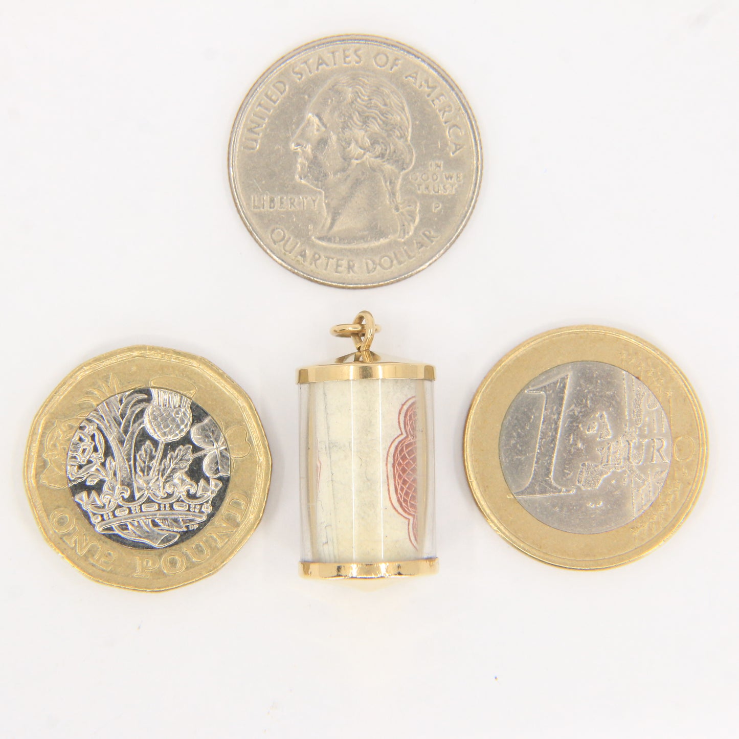 Vintage 9ct Hallmarked Gold 10 Shilling Old UK Currency Good Luck Charm Pendant