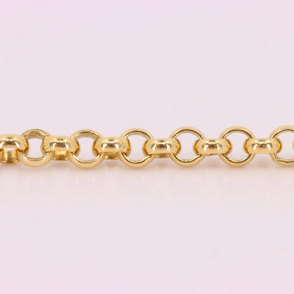 Vintage 18ct Yellow Gold Rolo Chain Necklace 16.5 Inch Belcher Link Boxed Gift