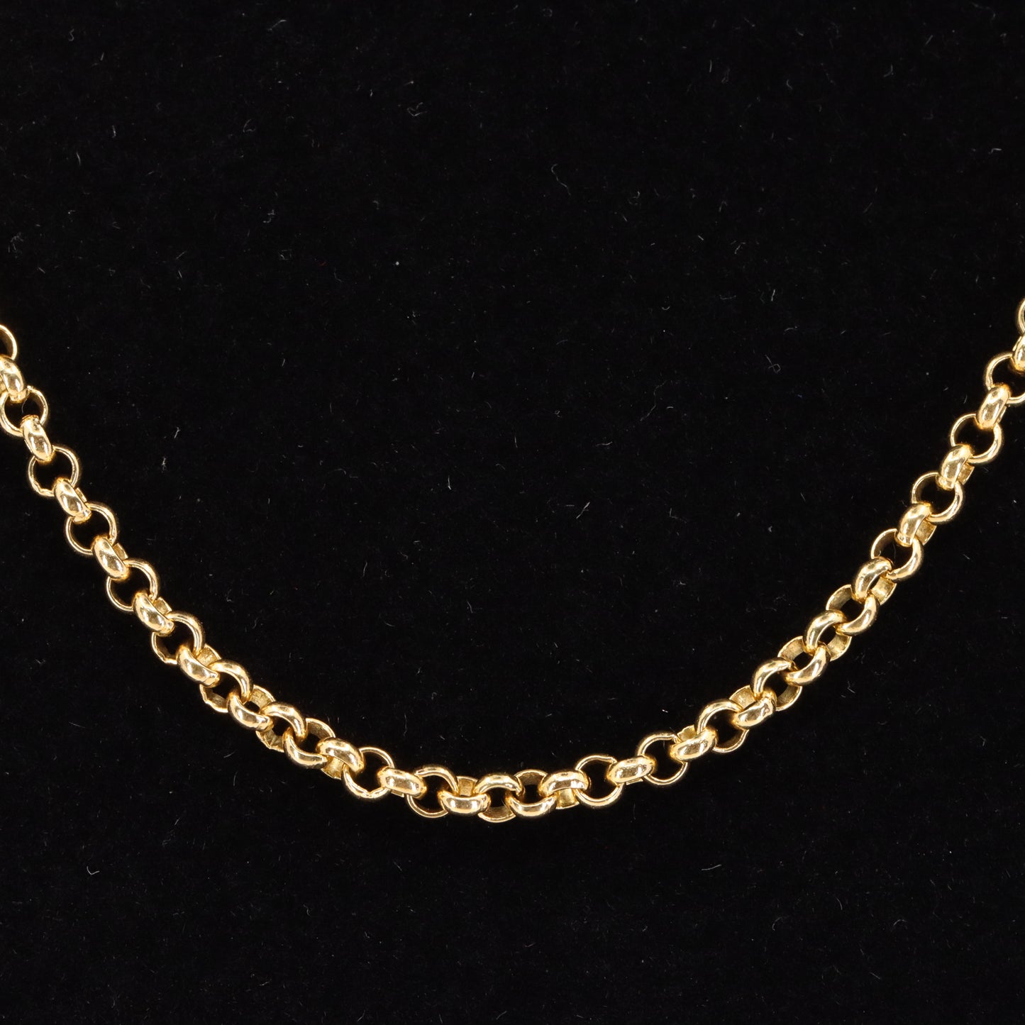 Vintage 18ct Yellow Gold Rolo Chain Necklace 16.5 Inch Belcher Link Boxed Gift