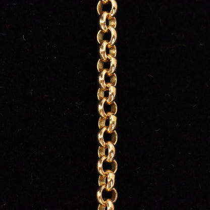 Vintage 18ct Yellow Gold Rolo Chain Necklace 16.5 Inch Belcher Link Boxed Gift