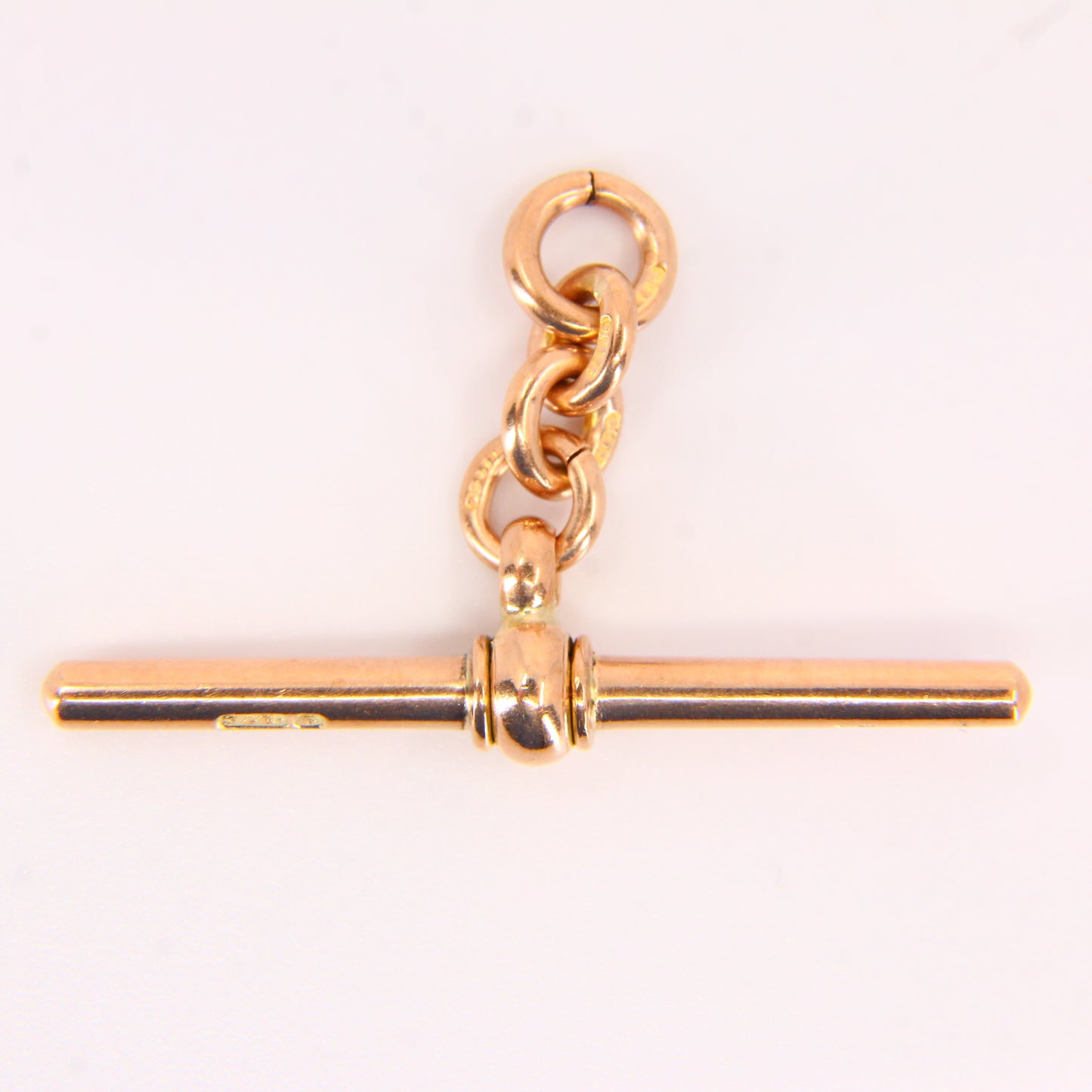 Antique 9ct Hallmarked Gold Albert T-Bar Charm | Non-Swivel Pendant