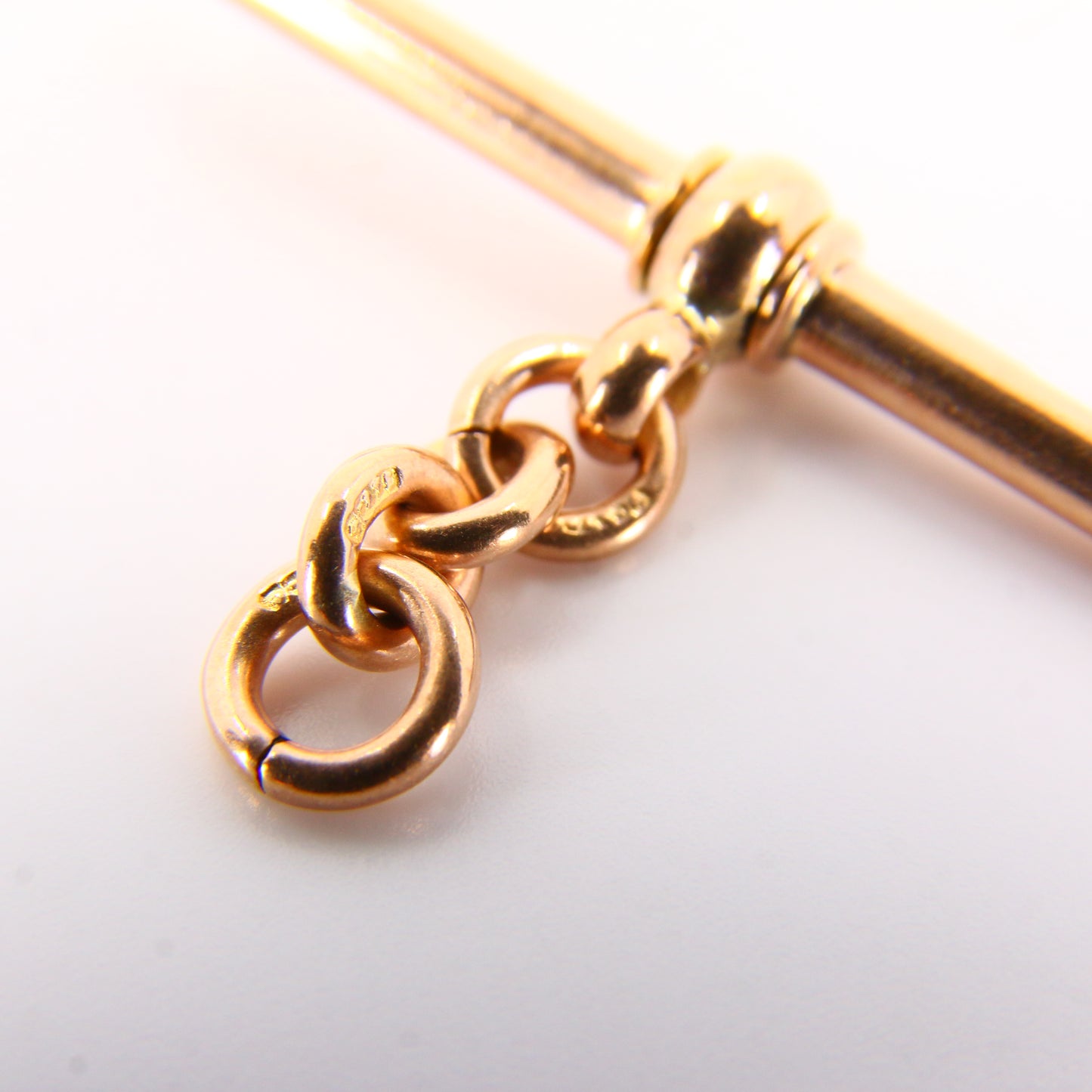 Antique 9ct Hallmarked Gold Albert T-Bar Charm | Non-Swivel Pendant