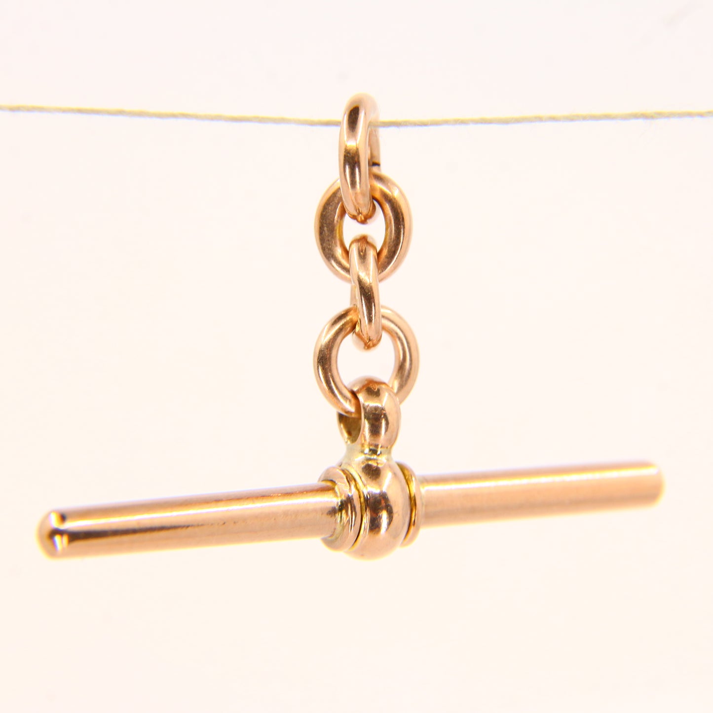 Antique 9ct Hallmarked Gold Albert T-Bar Charm | Non-Swivel Pendant