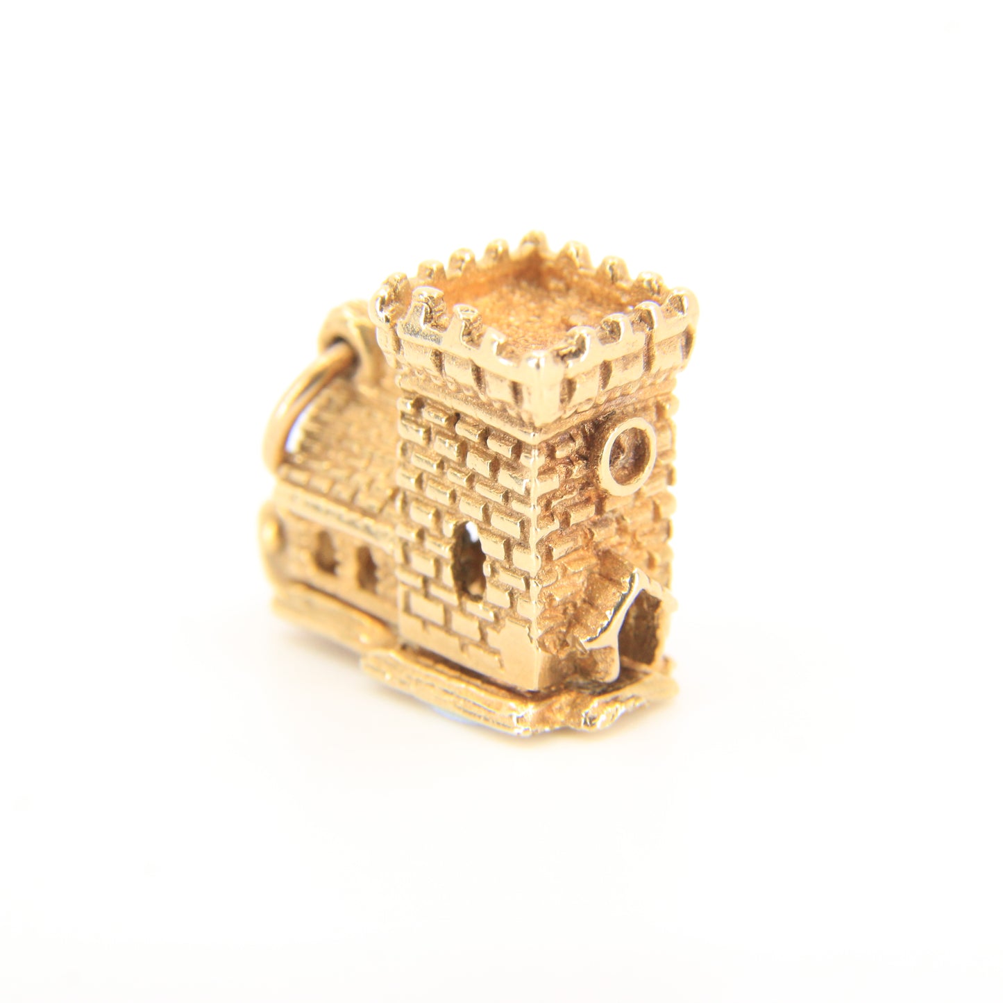 Vintage 9ct Hallmarked Gold Wedding Vows Opening Church Charm Pendant Detailed