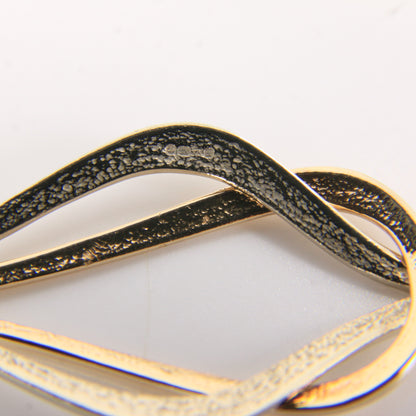 Vintage 9ct Hallmarked Sheila Fleet Two Tone Gold Pendant Necklace 18 Inch Adjustable Chain Boxed