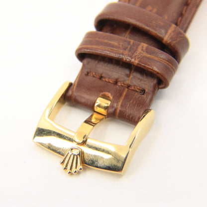 Vintage 18ct Gold Rolex Precision Chronometer Gents Wristwatch Ref 3745 Boxed