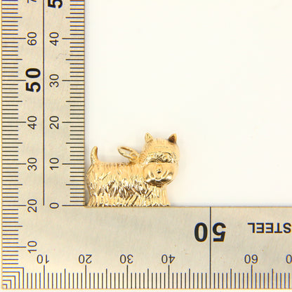 Vintage 9ct Gold Scotty Dog Charm – Solid Yellow Gold Pendant