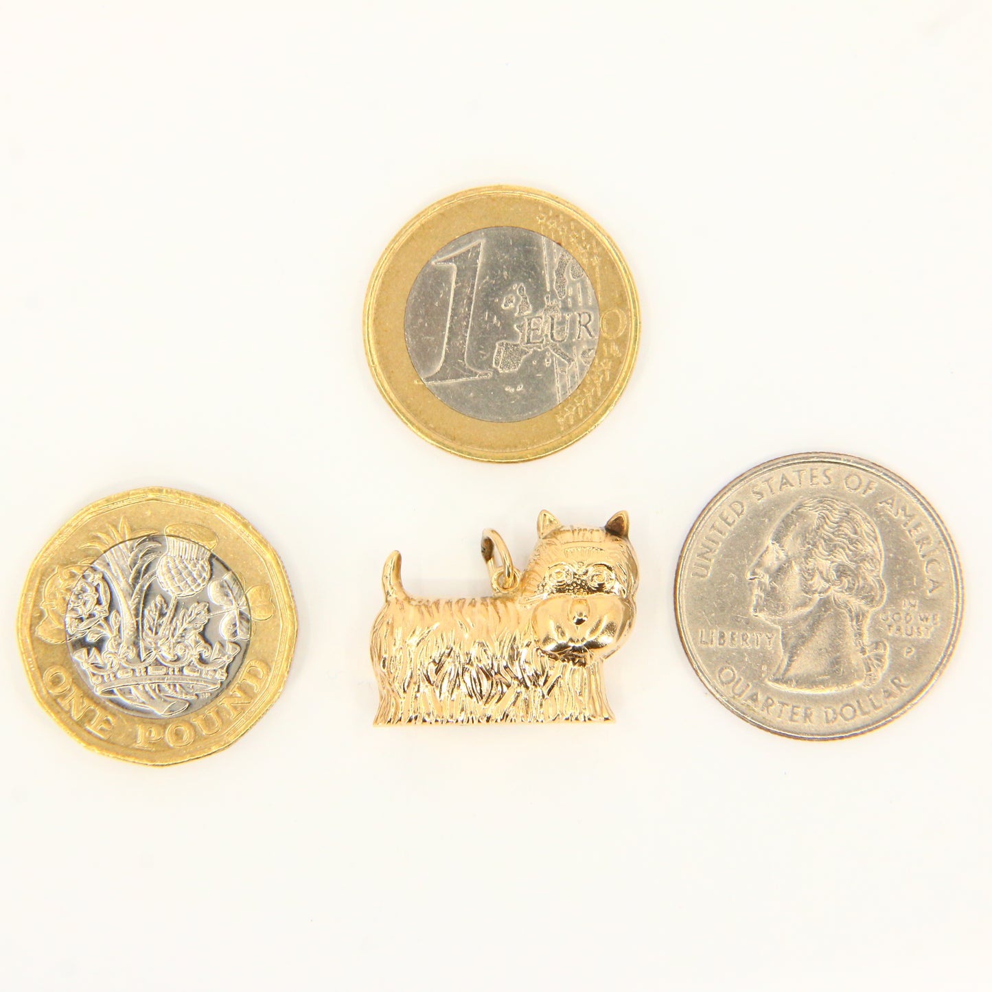 Vintage 9ct Gold Scotty Dog Charm – Solid Yellow Gold Pendant