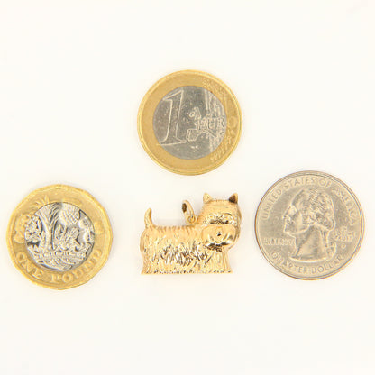 Vintage 9ct Gold Scotty Dog Charm – Solid Yellow Gold Pendant