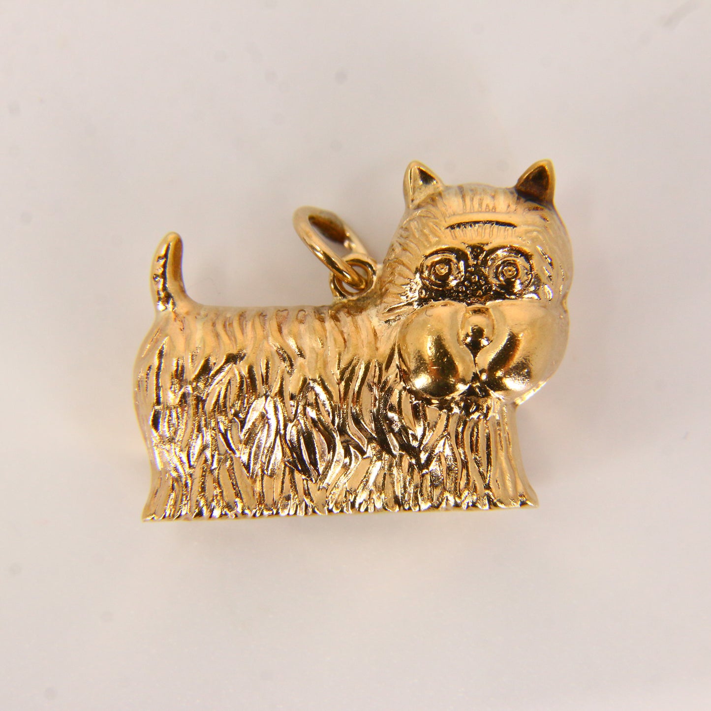 Vintage 9ct Gold Scotty Dog Charm – Solid Yellow Gold Pendant