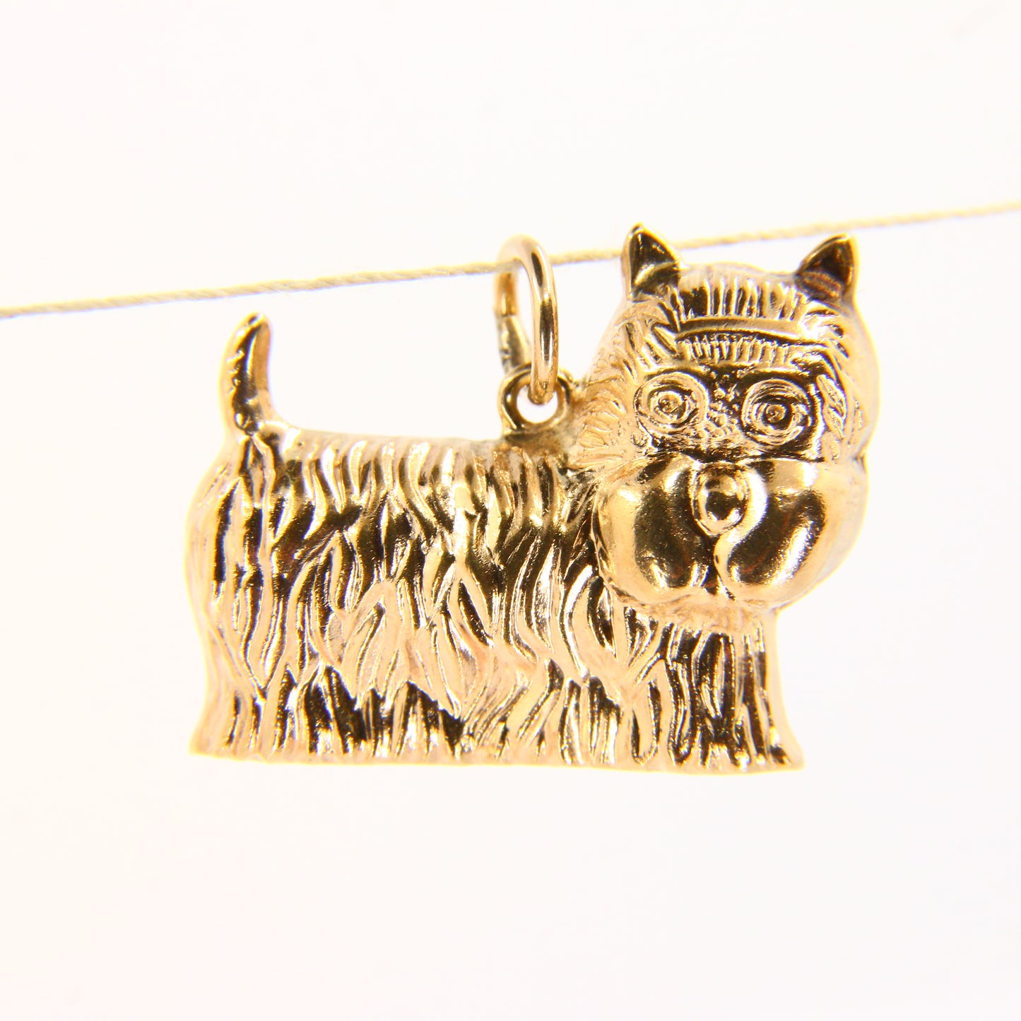 Vintage 9ct Gold Scotty Dog Charm – Solid Yellow Gold Pendant