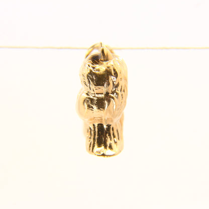 Vintage 9ct Gold Scotty Dog Charm – Solid Yellow Gold Pendant