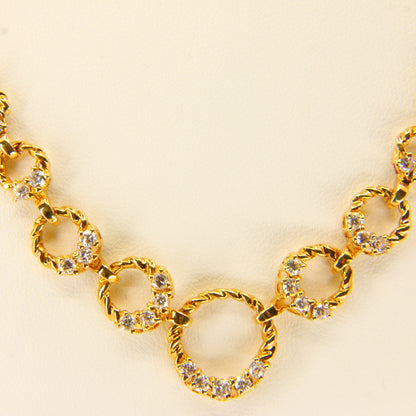 Vintage 18 Carat Diamond Set Gold Necklace London Boxed