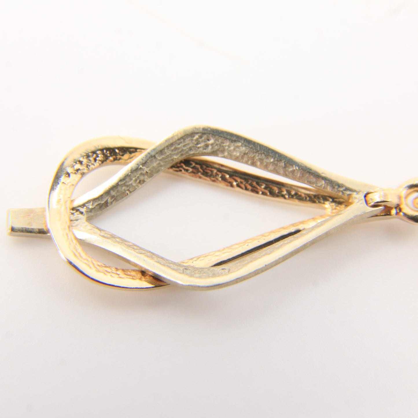 Vintage 9ct Hallmarked Shetland Sheila Fleet Two Tone Gold Drop Earrings Boxed