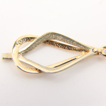 Vintage 9ct Hallmarked Shetland Sheila Fleet Two Tone Gold Drop Earrings Boxed