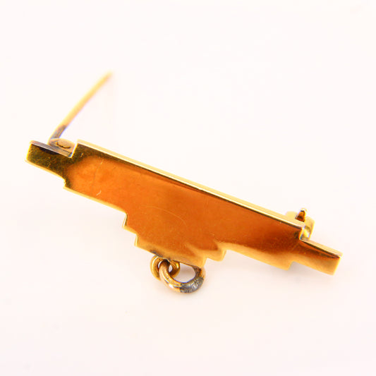 Vintage 9ct Gold Pendant Hanger Brooch | Solid Gold Charm Holder