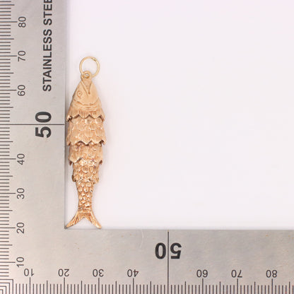 Vintage 9ct Hallmarked Gold Fish Pendant Charm Animal Nautical Fishing Gift
