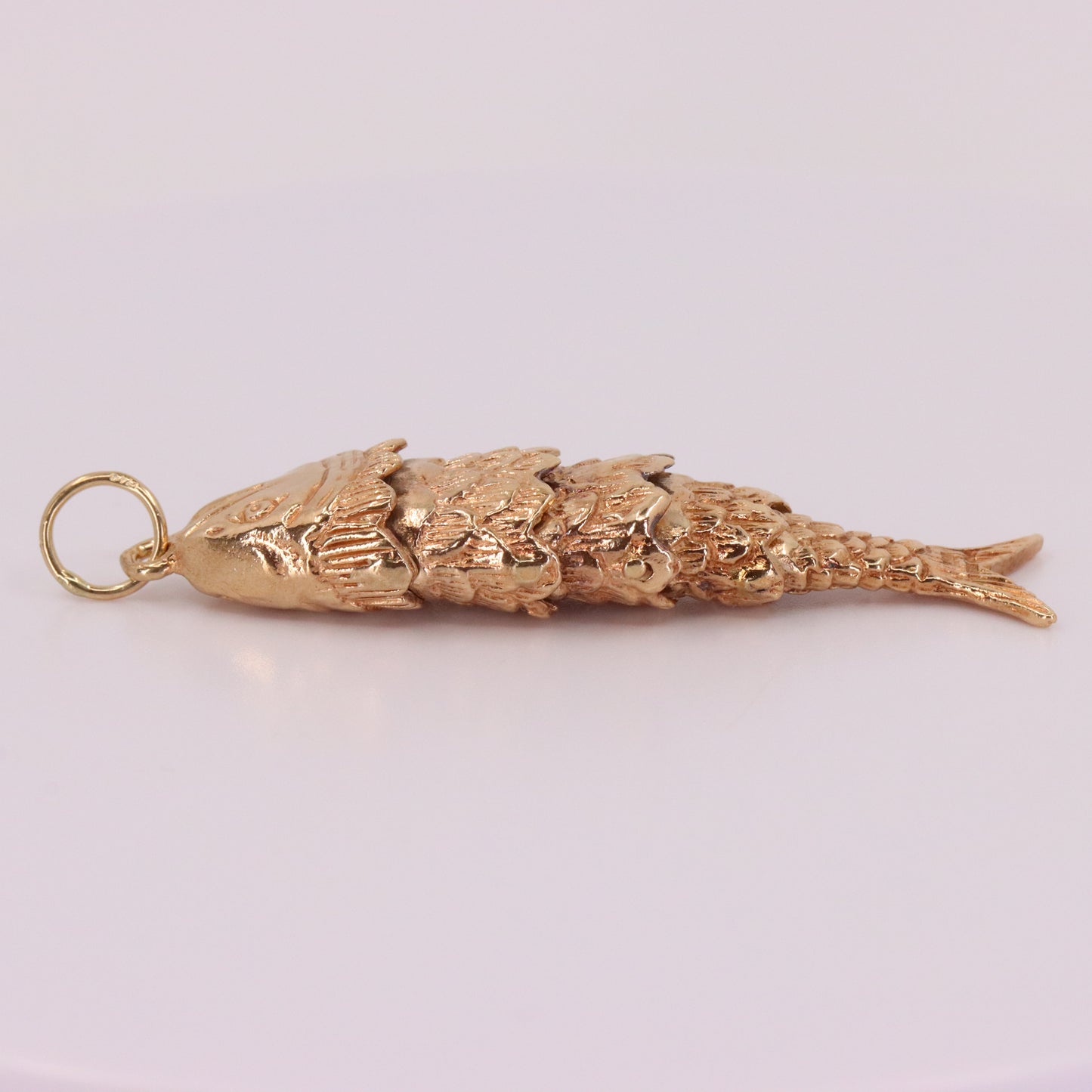 Vintage 9ct Hallmarked Gold Fish Pendant Charm Animal Nautical Fishing Gift