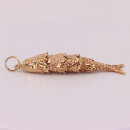 Vintage 9ct Hallmarked Gold Fish Pendant Charm Animal Nautical Fishing Gift