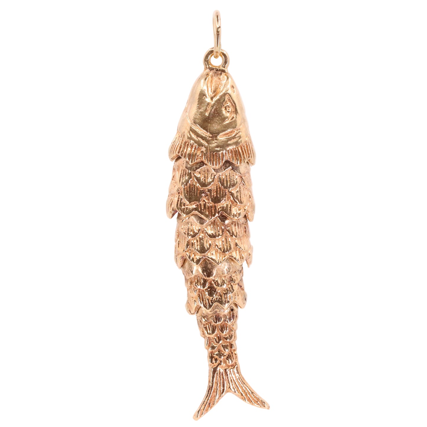 Vintage 9ct Hallmarked Gold Fish Pendant Charm Animal Nautical Fishing Gift