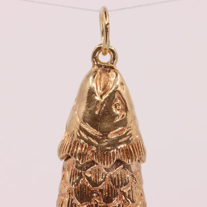 Vintage 9ct Hallmarked Gold Fish Pendant Charm Animal Nautical Fishing Gift