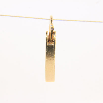 Vintage 9ct Yellow Gold Hallmarked Sunburst Heart Padlock Charm Pendant Gift