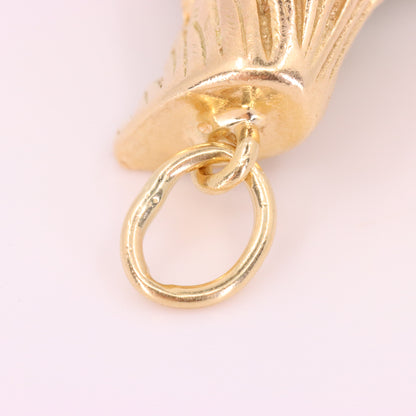 Vintage 9ct Hallmarked Gold Large Jade Claw Pendant Talisman Luck Charm Gift
