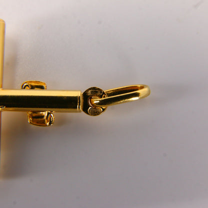 Vintage 18K Gold Crucifix Pendant – Solid Religious Cross, Faith Gift