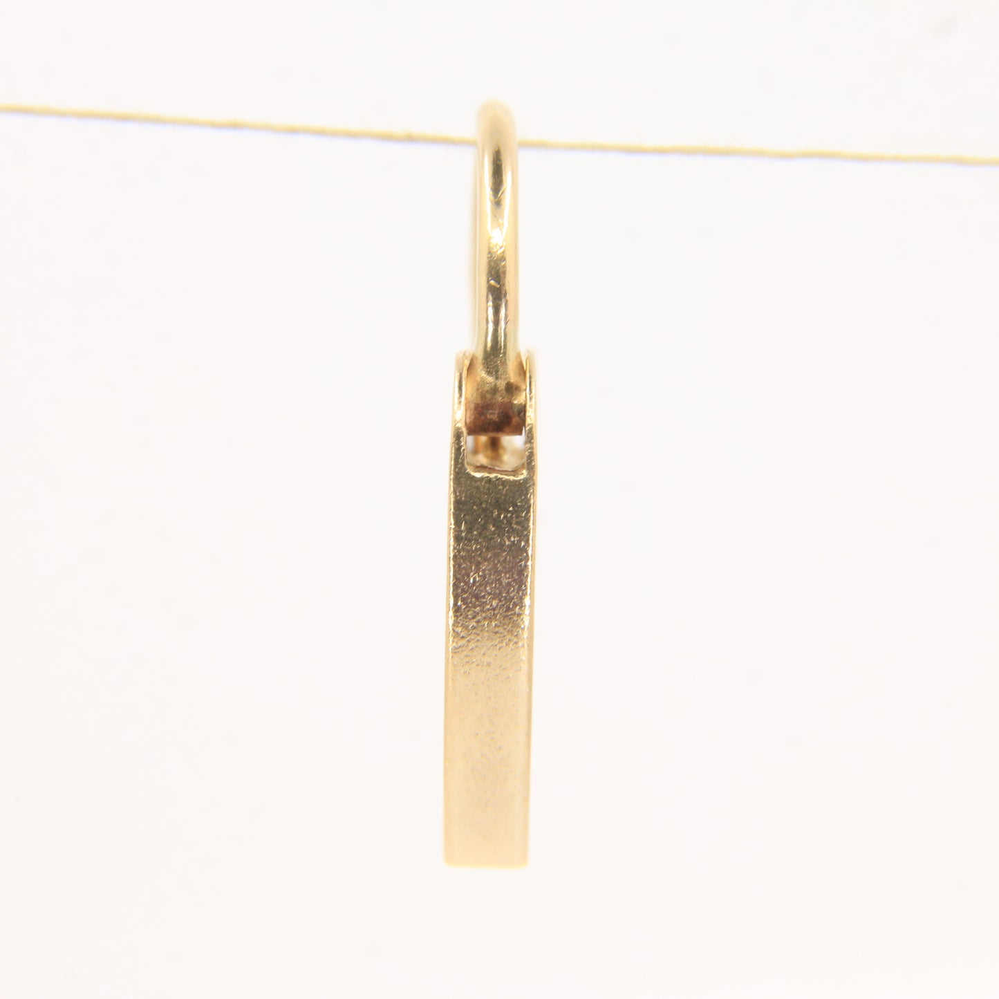 Vintage 9ct Yellow Gold Hallmarked Engraved Heart Padlock Charm Pendant