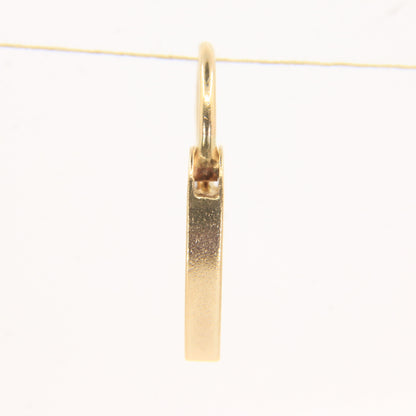 Vintage 9ct Yellow Gold Hallmarked Engraved Heart Padlock Charm Pendant