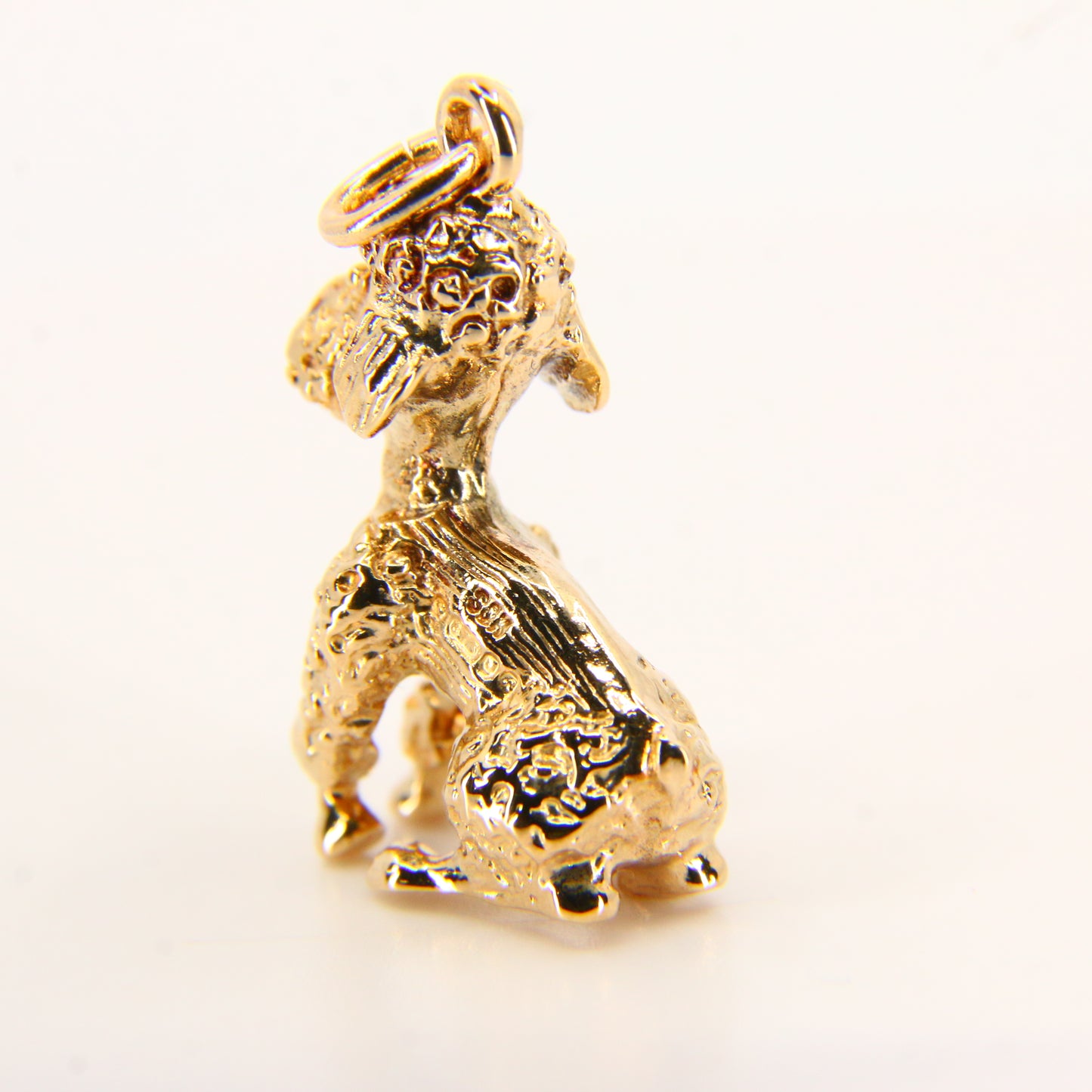 Vintage 9ct Gold Poodle Charm – Solid Yellow Gold Dog Pendant